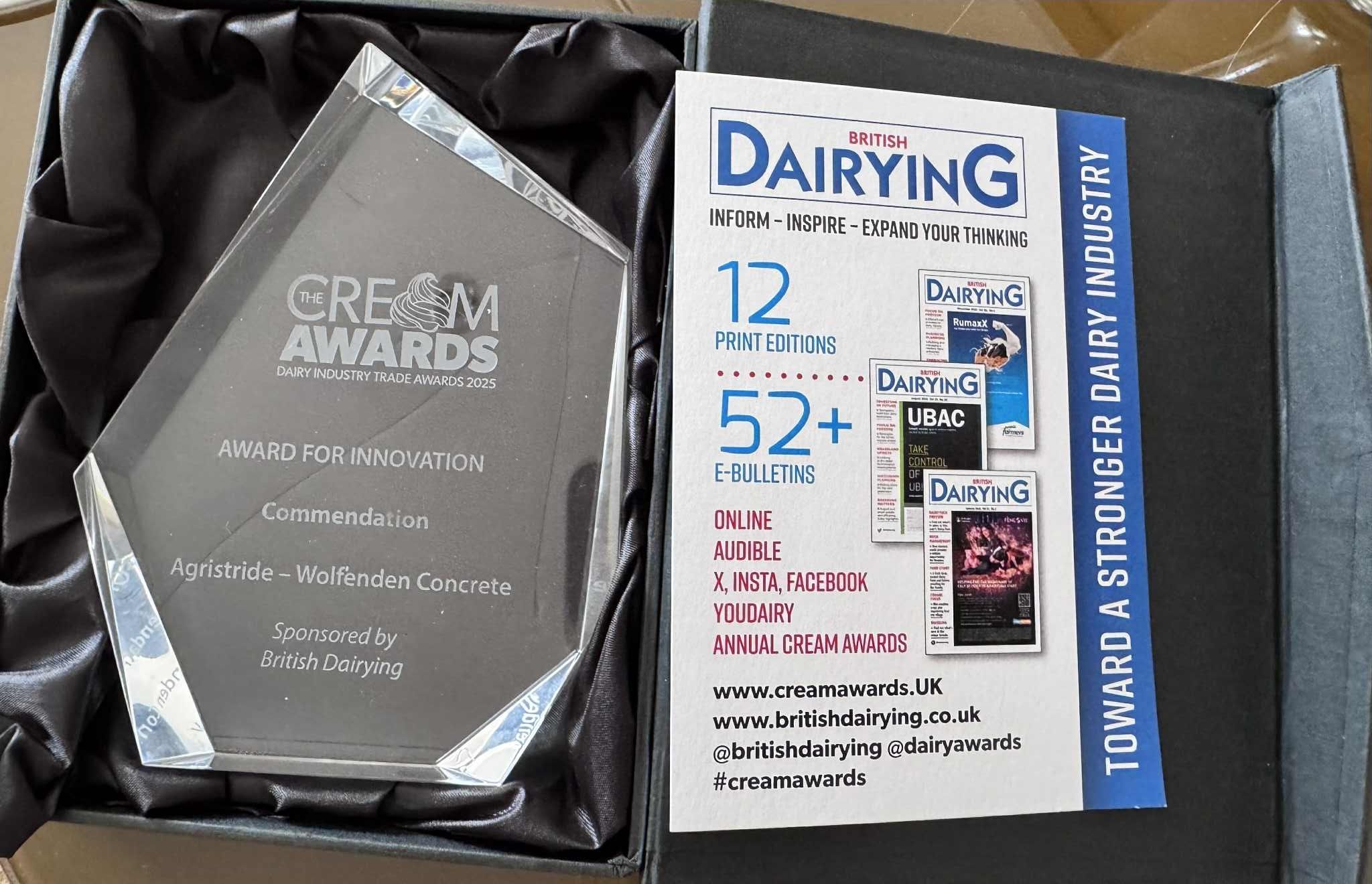 Wolfenden Concrete win at Cream Awards